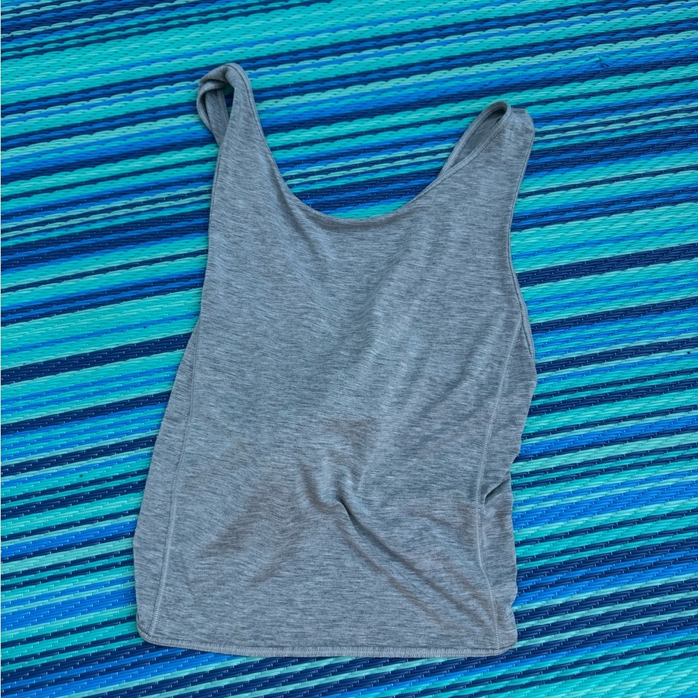 Gray lululemon open back  Top